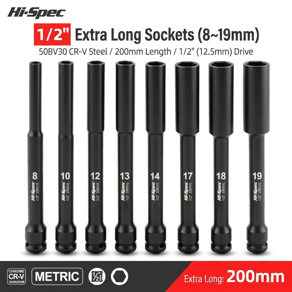 Electronics Repair Equipment - 1/2인치 드라이브 초장형 임팩트 소켓 200mm