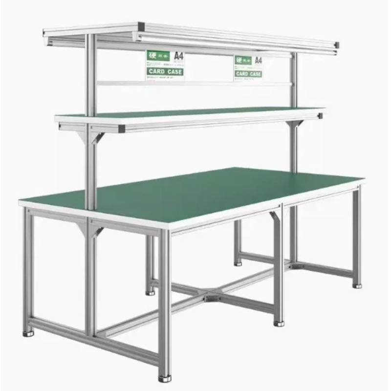 Electronics Repair Table - 맞춤형 목공 작업대 이중 레이어 이동식