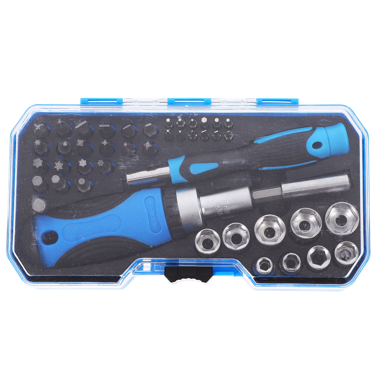 Electronics Repair Garage - 44개 세트의 래칫 드라이버 소켓 키트,