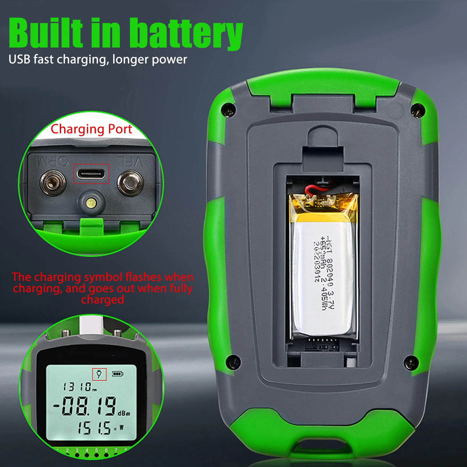 Usb Ammeter Tester - USB 충전 케이블이 포함된 적색광 광케이블