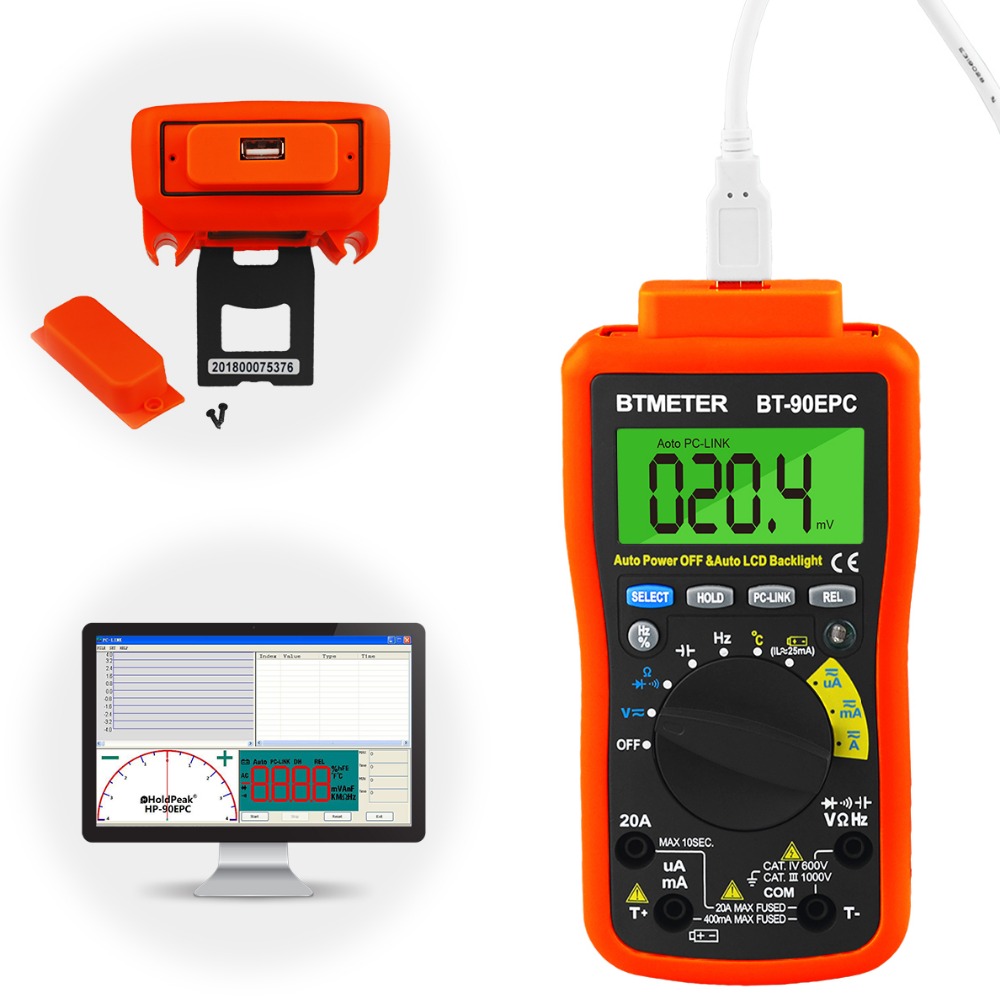 Usb Ammeter Tester - BT-90EPC 디지털 멀티미터 자동 범위 4000