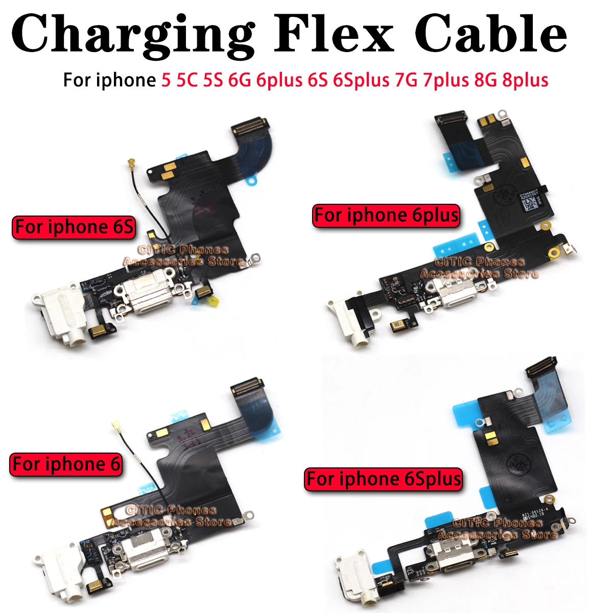 Charging Port Flex - 아이폰 6 6S 7 8 Plus