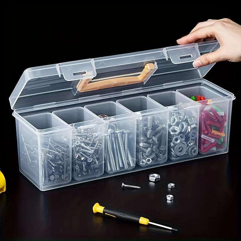 Electronics Repair Garage - 7개의 투명 부품 보관함 정리함, 전자제품