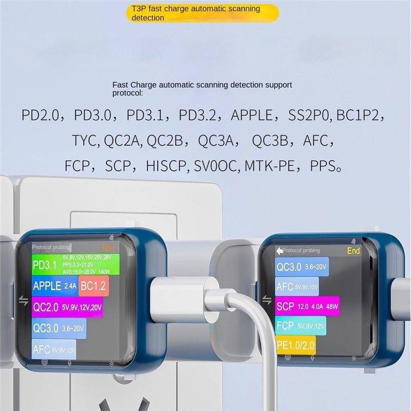 Usb Ammeter Tester - TKOH-T3P 터치 컨트롤 USB 전력 테스터