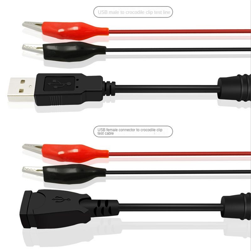 A64I 2Pcs USB 악어 클립 악어 와이어 남성/ - Usb Ammeter Tester 리뷰 및 가격