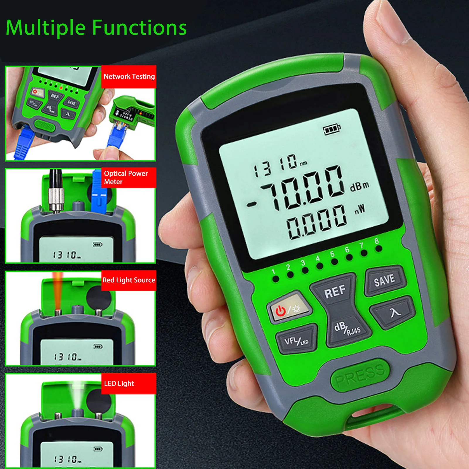 USB 충전 케이블이 포함된 적색광 광케이블 파워 테스 - Usb Ammeter Tester 리뷰 및 가격