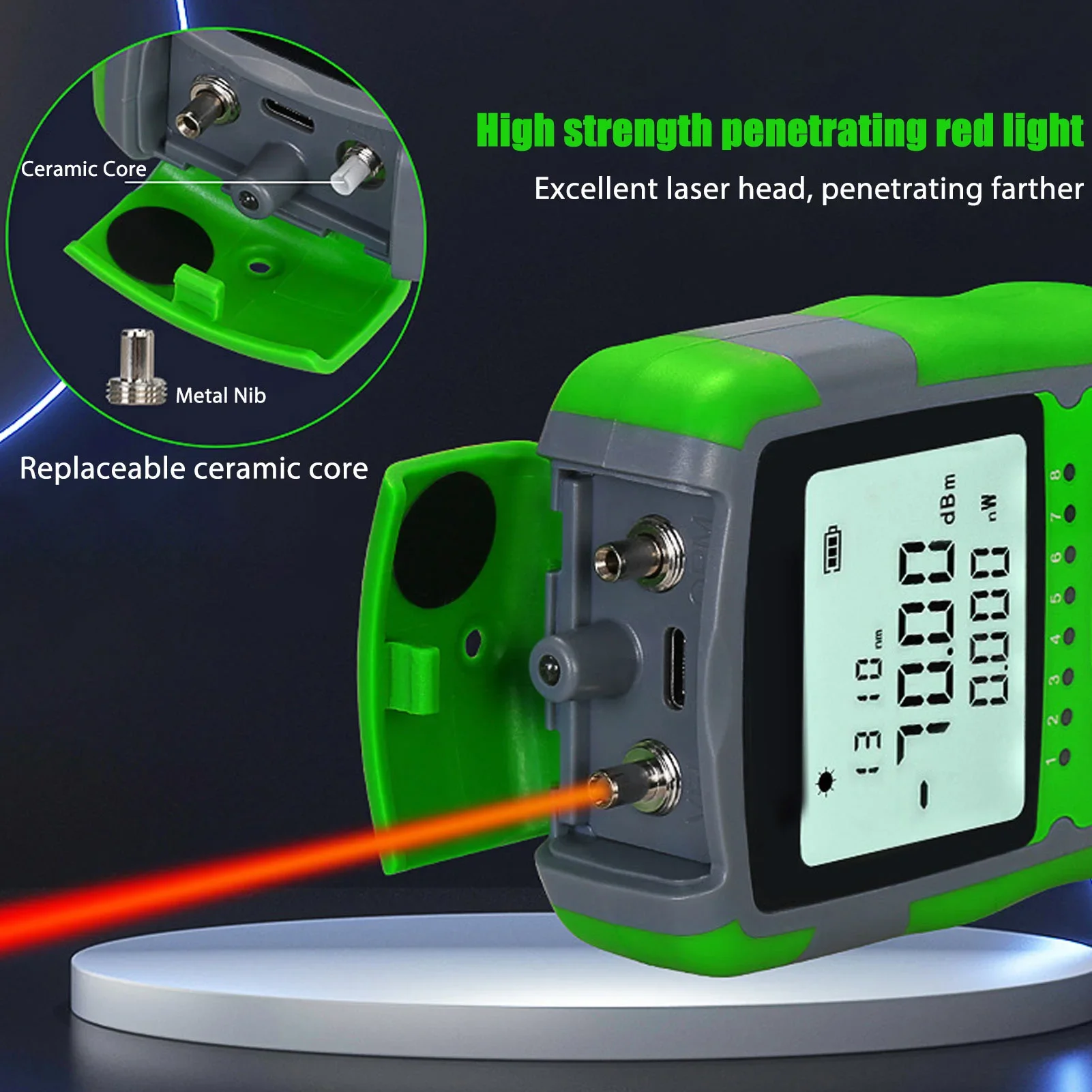 USB 충전 케이블이 포함된 적색광 광케이블 파워 테스 - Usb Ammeter Tester 리뷰 및 가격