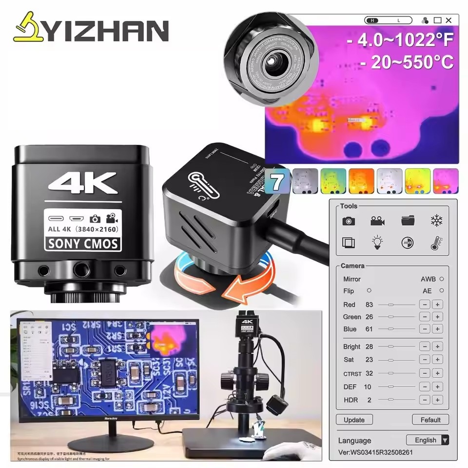 YIZHAN 열화상 카메라 256*192 픽셀 4k 전 - Electronics Repair Tools 리뷰 및 가격